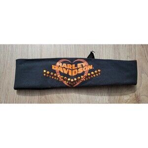 Harley Davidson Headband Hankerchief jewels black orange